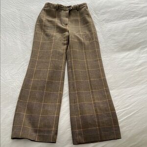 Plaid Wide-Leg Trousers
